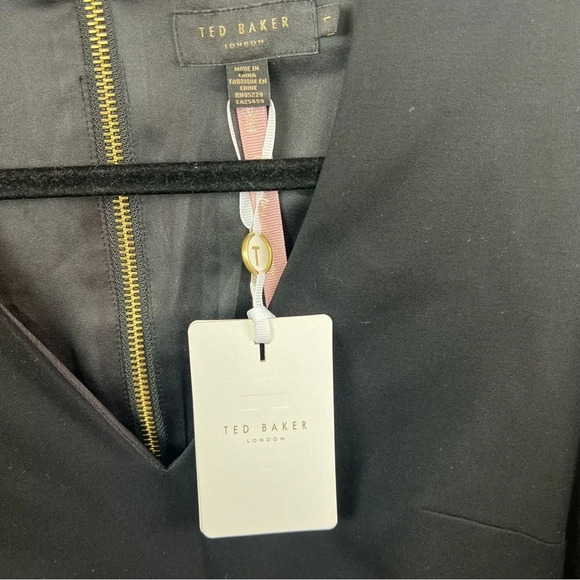 New Ted Baker Rastrel Sheath Dress Black White Bell Sleeve NWT Cocktail XS - Picture 9 of 14